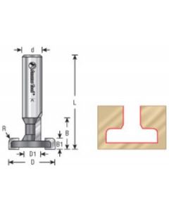 T-Slot Router Bits with Rounded Edges