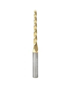 Amana Tool 46284 1/8" Tapered Angle Solid Carbide Up-Cut Spiral ZrN Coated Router Bit