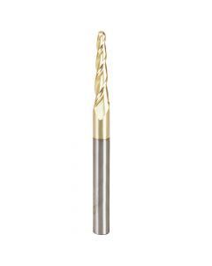 Amana Tool 46286 1/8" x 1/16" Tapered Angle Solid Carbide Up-Cut Spiral ZrN Coated Router Bit