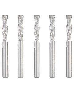 Amana Tool 46350-5 1/4" x 1/8" CNC Solid Carbide Mortise Compression Spiral Router Bit, 5 Piece
