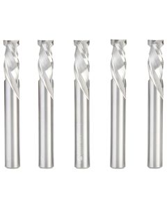 Amana Tool 46367-5 3/8" CNC Solid Carbide Mortise Compression Spiral Router Bit, 5 Piece