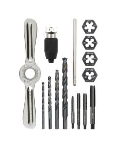 Milwaukee 49-22-5602 11" 15 Piece SAE Tap and Die Set with Hex-LOK 2-in-1 Handle