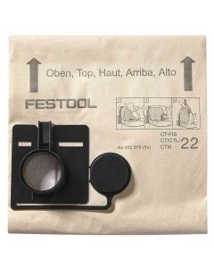 Festool 494631 Paper Filter Bag for CT 22 Dust Extractor, 20 Piece