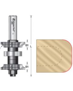 Double Round Over Adjustable 'Easing' Assembly Router Bits