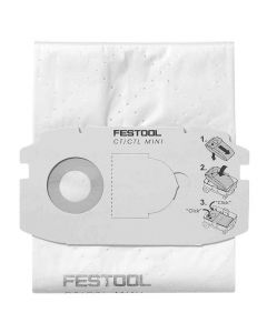 Festool 498410 Selfclean Replacement Filter Bag for CTL Mini Dust Extractor, 5 Piece