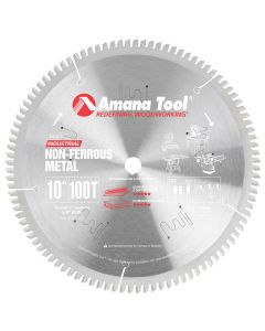 Amana Tool 510101 10" x 100T Carbide Tipped Aluminum and Non-Ferrous Metal Saw Blade