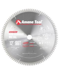 Amana Tool 512961 12" x 96 TPI Carbide Tipped Aluminum & Non-Ferrous Metal Saw Blade