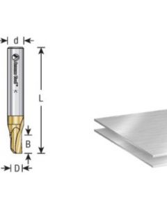 Solid Carbide Straight Soft Aluminum Cutting ZrN Coated Router Bits