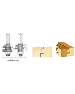 2-Piece Stile & Rail Router Bit Sets - Bead 3/4 to 1 Inch Material