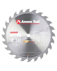 Amana Tool 610240 10" x 24T Carbide Tipped Ripping Standard Saw Blade