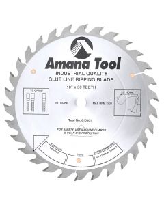 Amana Tool 610301 10" Carbide Tipped Glue Line Ripping Saw Blade