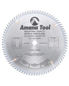 Amana Tool 610800 10" x 80T Carbide Tipped Trim Saw Blade