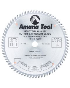 Amana Tool 612721 12" x 72 TPI Carbide Tipped Heavy Duty General Purpose Saw Blade