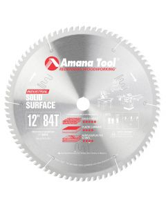 Amana Tool 612841 12" x 84T Carbide Tipped Solid Surface Saw Blade