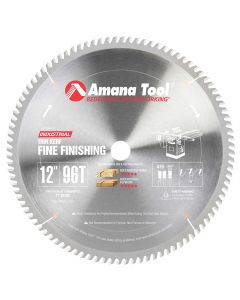 Amana Tool 612960-TS 12" x 96T Carbide Tipped Thin Kerf Miter Saw Blade