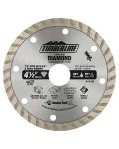 Timberline 640-210 4-1/2" Wet/Dry Turbo Rim Diamond Saw Blade