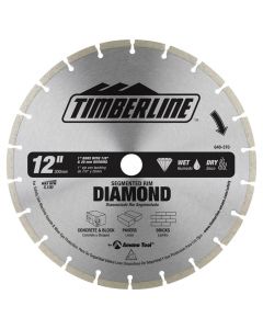 Timberline 640-370 12" Wet/Dry Segmented Rim Diamond Saw Blade