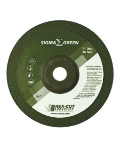 Rex Cut 730000 4-1/2" x 3/16" x 7/8" SIMGA GREEN Aluminum Oxide Type 27 Grinding Wheel for Stainless Steel
