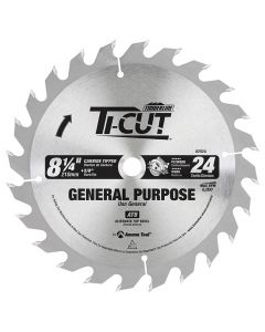 Timberline 82524 Ti-Cut 8-1/4" x 24 TPI General Purpose & Finishing Saw Blade with Diamond Knockout