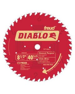 Freud Diablo D0840S 8-1/2" 40T Sliding Miter Circular Saw Blade