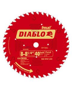 Freud Diablo D0840X 8-1/4" 40T ATB Thin Kerf Fine Finishing Circular Saw Blade