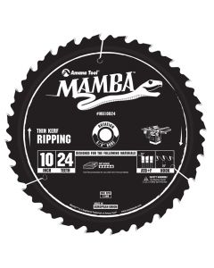 Amana Tool MA10024 Mamba Contractor Series 10" x 24 TPI Thin Kerf Ripping Circular Saw Blade