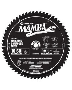 Amana Tool MA10060 Mamba Contractor Series 10" x 60T Compound Miter Circular Saw Blade