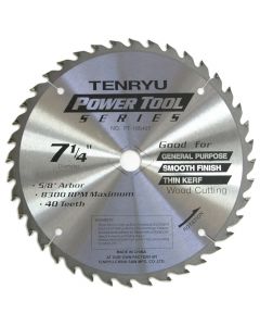 Tenryu PT-18540-T Power Tool 7-1/4" x 40T Carbide Tipped Saw Blade