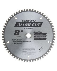 Tenryu AC-20360DN Alumi-Cut 8" x 60T Carbide Tipped Saw Blade