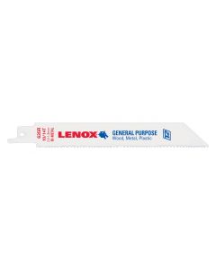 Lenox 12129635R 6" 10/14T Bi-Metal General Purpose Reciprocating Saw Blade