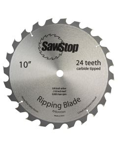SawStop BTS-R-24ATB 10" 24T Carbide Tipped Ripping Table Saw Blade