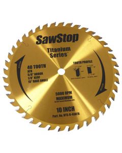 SawStop BTS-R-40ATB 10" 40-Teeth Circular Saw Blade