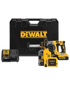 DeWalt DCH273P2DHO XR 1" 20V Max Cordless SDS Plus L-Shape Rotary Hammer Kit with On Board Dust Extractor