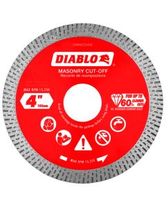 Freud Diablo DMADC0400 4" Diamond Continuous Rim Cut‑Off Discs Saw Blade for Masonry
