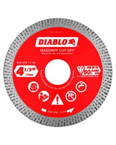 Freud Diablo DMADC0450 4‑1/2" Diamond Continuous Rim Cut‑Off Discs for Masonry