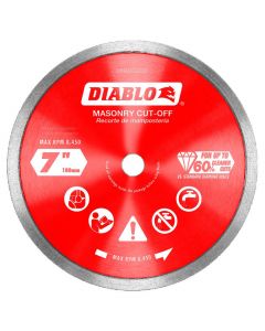 Freud Diablo DMADC0700 7" Diamond Continuous Rim Cut‑Off Discs for Masonry