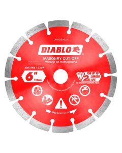 Freud Diablo DMADS0600 6" Diamond Segmented Cut‑Off Discs for Masonry