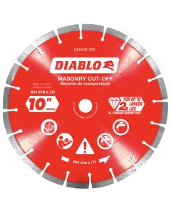 Freud Diablo DMADS1000 10" Diamond Segmented Cut‑Off Discs Saw Blade for Masonry