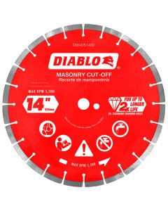 Freud Diablo DMADS1400 14" Diamond Segmented Cut‑Off Discs Saw Blade for Masonry
