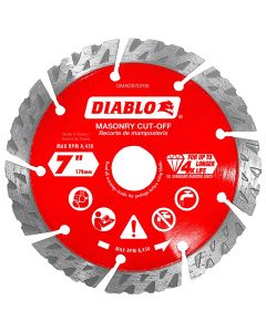 Freud Diablo DMADST0700 7" Diamond Segmented Turbo Cut‑Off Discs for Masonry