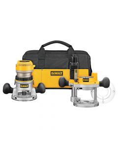DeWalt DW618PKB 2-1/4 Horsepower EVS Fixed Base and Plunge Router Combo Kit with Soft Start
