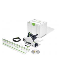 Festool 577014 6-1/4" TS 55 FEQ-F-Plus-FS Plunge Cut Track Saw with 55" Guide Rail, Packed in Systainer3 *New in 2022*
