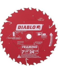 Freud D0724VPX Diablo 7-1/4" x 24T Carbide Circular Saw Blade with Diamond Knockout