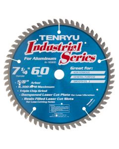 Tenryu IA-18560D Industrial 7-1/4" x 60T Carbide Tipped Saw Blade