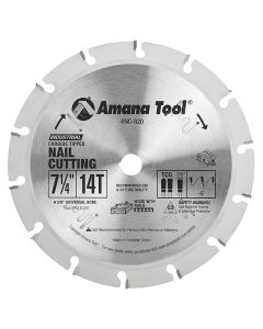 Amana Tool NC-820 7-1/4" Carbide Tipped Nail Cutting & Demolition Saw Blade