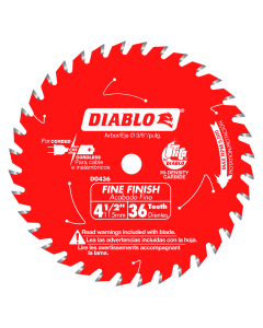 Freud Diablo D0436X 4‑1/2" x 36T Carbide Tipped Fine Finish Saw Blade