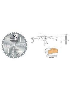 Euro-Rip' Ripping Saw Blades With Cooling Slots and Anti-Kickback Feature
