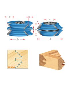 Stile & Rail Cabinet Door Cutter Sets for 1-3/8 Inch Material - Bead & Cove