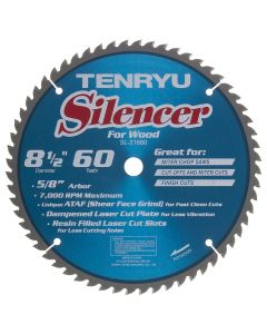 Tenryu SL-21660 Silencer 8-1/2" x 0.079" 60T Carbide Tipped Saw Blade