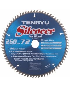 Tenryu SL-26072 260mm 72T ATAF Silencer Saw Blade for Kapex Miter Saw
